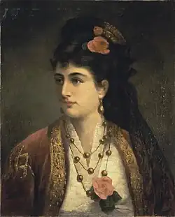 Portrait of Natalia Obrenovich, Queen of Serbia, 1875–1878