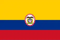 Military flag and naval ensign of United States of Colombia (1861–1886)