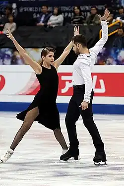 Oleksandra Nazarova and Maksym Nikitin at the 2019 World Championships
