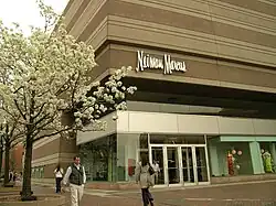 A Neiman Marcus store is the exterior visible anchor tenant at one end of the mall