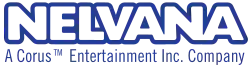 A production logo for Nelvana Limited, depicting a company name with blue-outlines, with the byline seen below.
