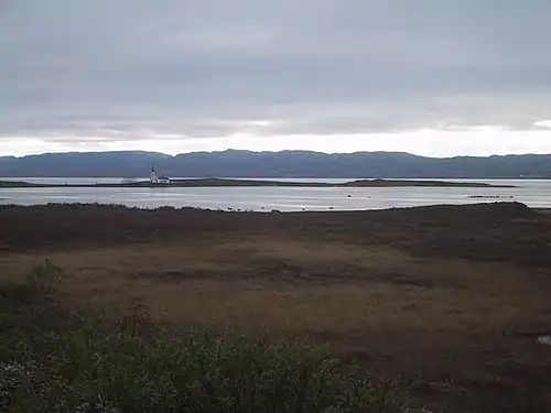 View of the church on the little peninsula