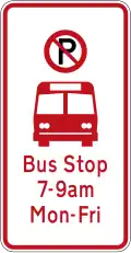 No Parking: Bus Stop