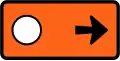Detour - follow circle symbol (to the right)