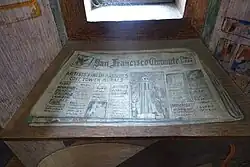 Painted San Francisco Chronicle front page celebrates mural completion, April 1934., (Suzanne Scheuer, Newsgathering 6 )