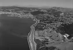 Aerial photo of Wellington Harbour