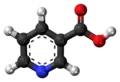 Ball and stick model of nicotinic acid