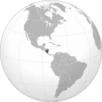 Location of Nicaragua
