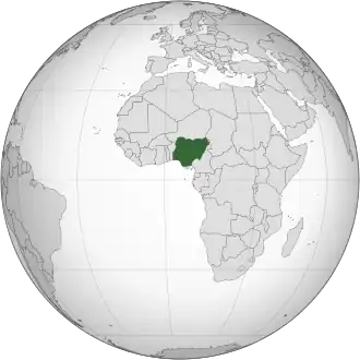 Location of Nigeria