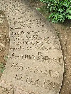 Pathway signed by Saint Phalle