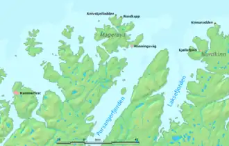 Location of the cape