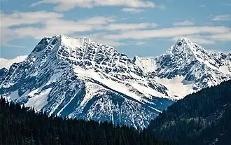 The Albert Peaks. North Albert Peak (left) and Albert Peak (right)