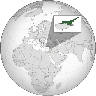 Location of Northern Cyprus