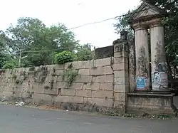The fort walls around Sree Padmanabha swamy temple. The fort gates and the sites in which they stand.