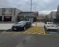 Exterior of entertainment precinct, August 2023 with extensions such as a playground and bar opened in June 2023