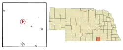 Location of Nelson, Nebraska