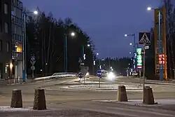 Center of Nummela at night.