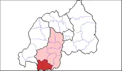 Shown within Southern Province and Rwanda