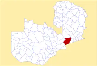 Location in Zambia