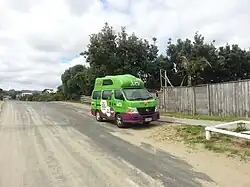 A Jucy Camper Van at the ninety mile beach, New Zealand