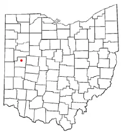 Location of Anna, Ohio