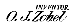 Handwritten "Inventor: O. J. Zobel".