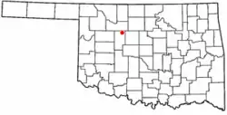 Location of Okeene, Oklahoma
