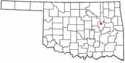 Location of Winchester, Oklahoma