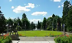 The Walk of Flags with the Liberty Bell in the foreground, 2008
