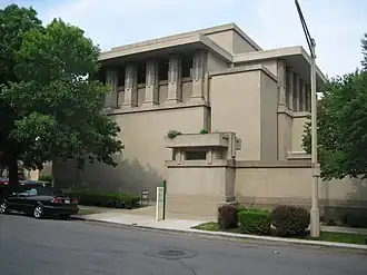 Facade of Unity Temple