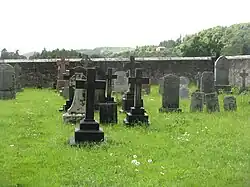 Ochtertyre House seen from the burial ground in 2015