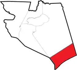 Location of Ocracoke Township within Hyde County