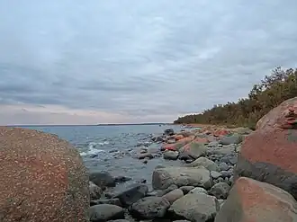 Ohtakari's rocky shoreline