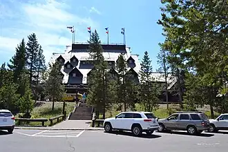 The Old Faithful Inn in Yellowstone National Park.