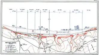 Omaha Beachhead Initial Assault Map