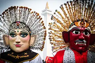 Image 28Ondel-ondel, a large puppet figure featured in Betawi folk performance (from Culture of Indonesia)