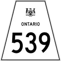 Highway 539 marker