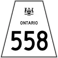 Highway 558 marker