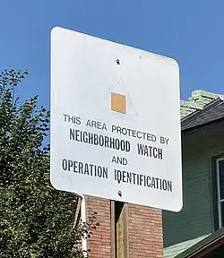 Neighborhood Watch and Operation ID sign
