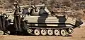 An OSV, visually modified M113 APC replicating a Soviet BMP at NTC, Fort Irwin, CA