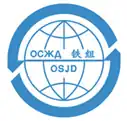 Simplified blue globe with Cyrillic, Simplified Chinese, and Latin text. The Latin one reads "OSJD"