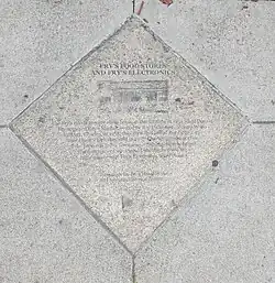 Marker identifying original Fry's location in El Sobrante, CA
