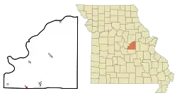 Location in Osage County and the state of Missouri