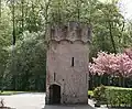 Ancient guard tower in the castle garden