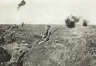 Over the top, Zonnebeke, 1917,used in composite