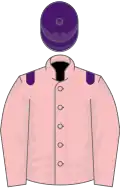 Pink, purple epaulets and cap