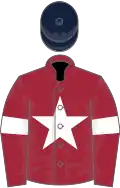 Maroon, white star and armlet, dark blue cap