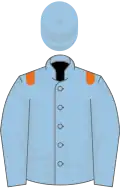 Light blue, orange epaulets