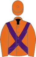 Orange, purple cross belts