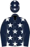 Dark Blue, White stars, Dark Blue sleeves, White Stars on cap
